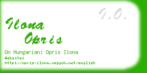 ilona opris business card